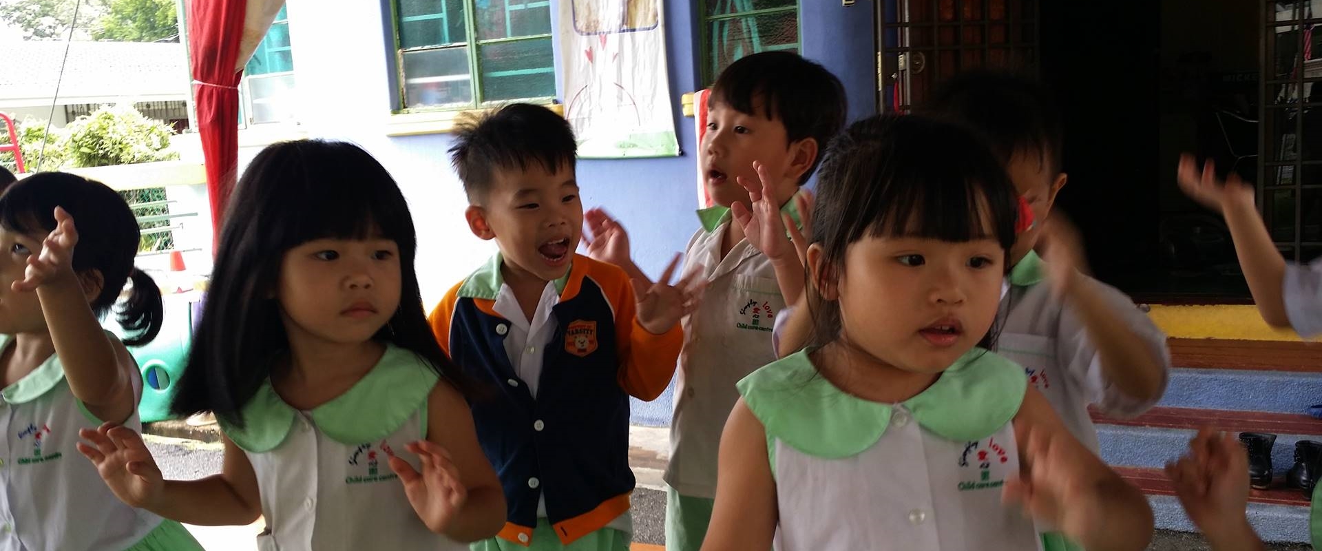 Children enjoying a lively classroom activity